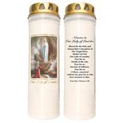 Our Lady of Lourdes Windproof Candle 9.5" (4 Pack) image
