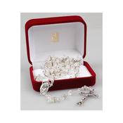 Crystal Glass Rosary with Crystal Ring