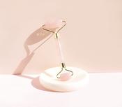 Rose Quartz Dual Ended Face Roller — MudPie Beauty Cottage image