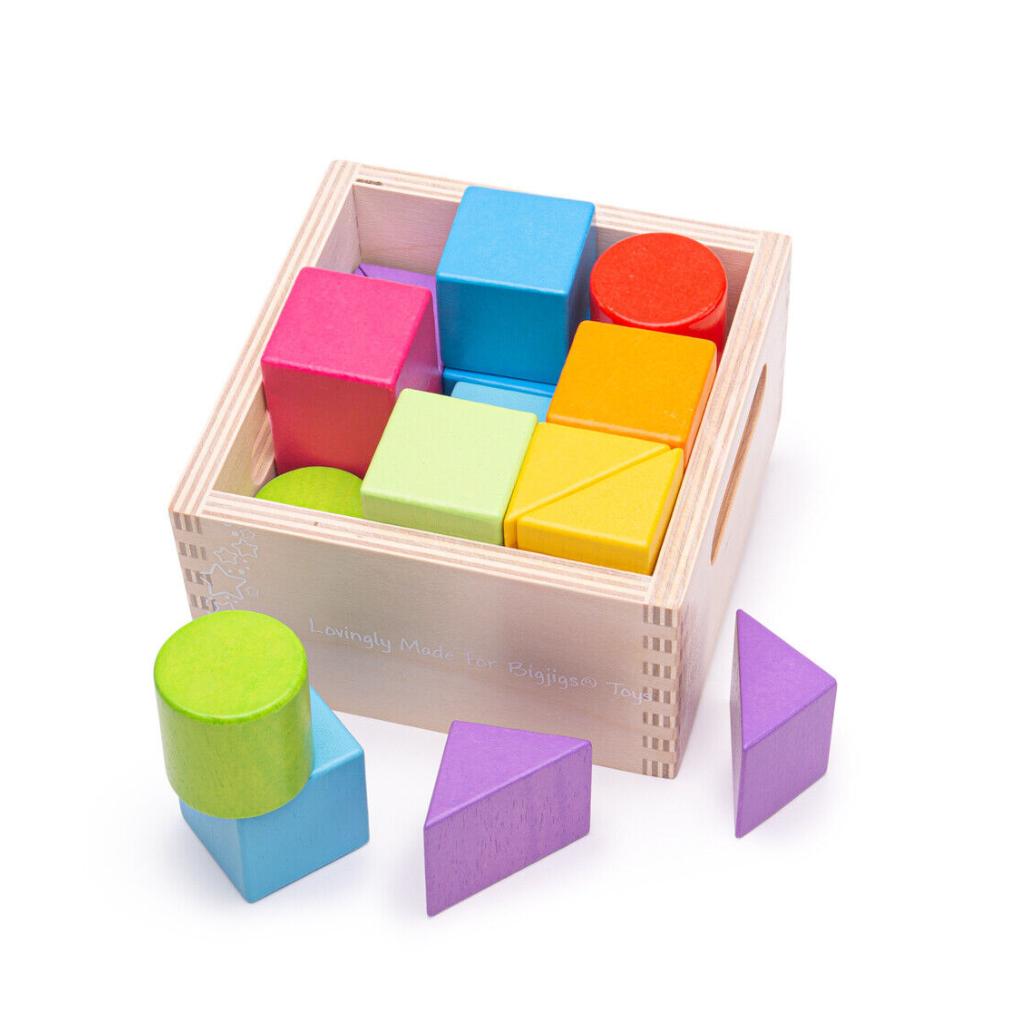 Bigjigs Toys Wooden My First Building Blocks Stacker Stacking