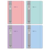 A4 Soft Touch Notebook 4 Pastel Colours