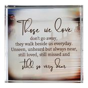 Glass Block Paperweight/Those We Love