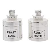 Silverplated Tooth &amp; Curl Set Noah's Ark - Cream