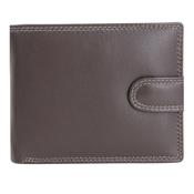 Dalaco Brown Leather Tab Close Wallet with RFID Lining