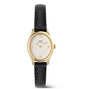 Daniel Wellington Ophelia Mini Black Lizard White Guilloché Gold image