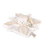 Doudou Flat Petals White Bear Comforter - 25 cm - Birthday Collection