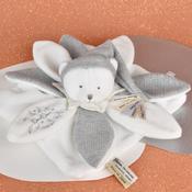 Doudou Grey Bear Petals Flat Comforter - 25 cm - Birthday Collection