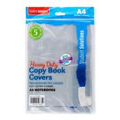 Student Solutions Pkt.5 A4 PVC Heavy Duty Copy Book Covers