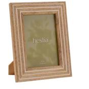 Hestia Wood Striped Photo Frame 5" x 7" image