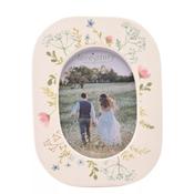 Love Story  Photo Frame 4" x 6" Oval Floral image