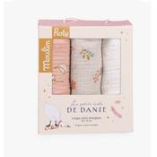 Moulin Roty The Little Dance School Set of 3 Swaddles image