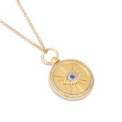 Newbridge Gold Plated Evil Eye Pendant image