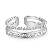 Newbridge Silver Plated Double Row Ring image