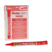 Pentel N860 Permanent Marker Chisel Point - Red image