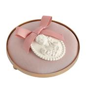 Mathlide Pink round tray with gold rim for plaster: Mathilde M.