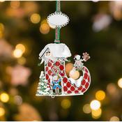 Newbridge Red Boot with Elves Christmas Decoration