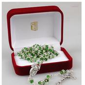 Glass Rosary Green image