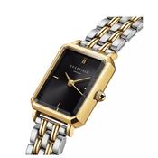 Previous  Next Rosefield Octagon Black Dial Gold IP Bicolour Stainless Steel Watch image