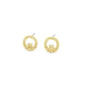 Seala 10mm Claddagh Stud Earring Gold image