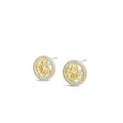 Seala Circle Trinity Stud Earring Gold image