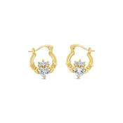 Seala Claddagh Creole Earring Gold/Clear image
