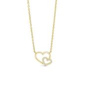 Seala Double Heart Pend/Chain Gold image