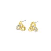 Seala Single Trinity Stud Earring Gold image