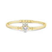 Seala Stone-Set Claddagh Bangle Gold image