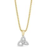 Seala Stone-Set Trinity 12mm Pend/Chain 2-Tone image
