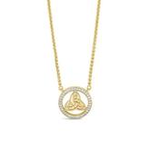 Seala  Circle Trinity Pendant/Chain Gold image