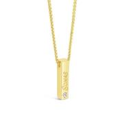 Seala 'Mo Chroi' bar Pendant/Chain Gold image