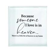 Someone in Heaven Glass Block Paperweight