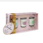 Tipperary Crystal Jardin Collection Set 3 Candles