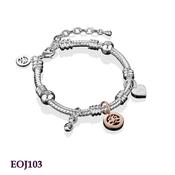 Newbridge Silverware TI..Amo Silverplated Charm Bracelet