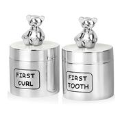 NEWBRIDGE SILVERWARE BABY TOOTH &amp; CURL SET - TEDDY BEAR