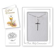Communion Sterling Silver Cross Necklet