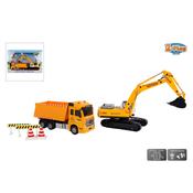 2-Play Dump Truck 17 cm with Excavator 22 cm