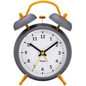 RETRO ALARM CLOCK GREY &amp; YELLOW