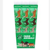 5Pc Farm Animals In Acetate Box &amp; Display Box