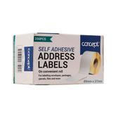 Concept Roll 250 Self Adhesive White Address Labels