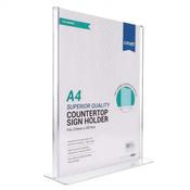 Concept A4 Countertop Columned Sign Holder - Clear Display for Promotions image