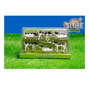 1:32 6 Pk Black/White Calves Lying/Standing
