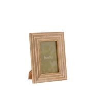 Hestia Wood Striped Photo Frame 4" x 6" image