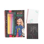 TOP Model Neon Doodle Colouring Book Pen Set