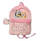 Pink plush Bluey Roxy backpack