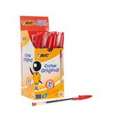 Bic Box 50 Cristal Original Ballpoint Pens - Red