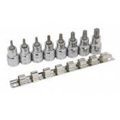 TORX Bit Set 1/2 dr   T20- T55 on rail 8pc image