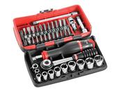 1/4" Drive Metric 6 Point Socket Set With R.161B Ratchet - 5.5 - 14mm image