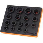 Franklin XF 17 pce 6 pt Low Profile Impact Socket Set 1/2" dr  (FRXFI4LP) image