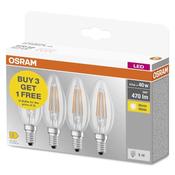 Osram Vendek Bulb - 4.0W (40W) E14 Can 4Pk